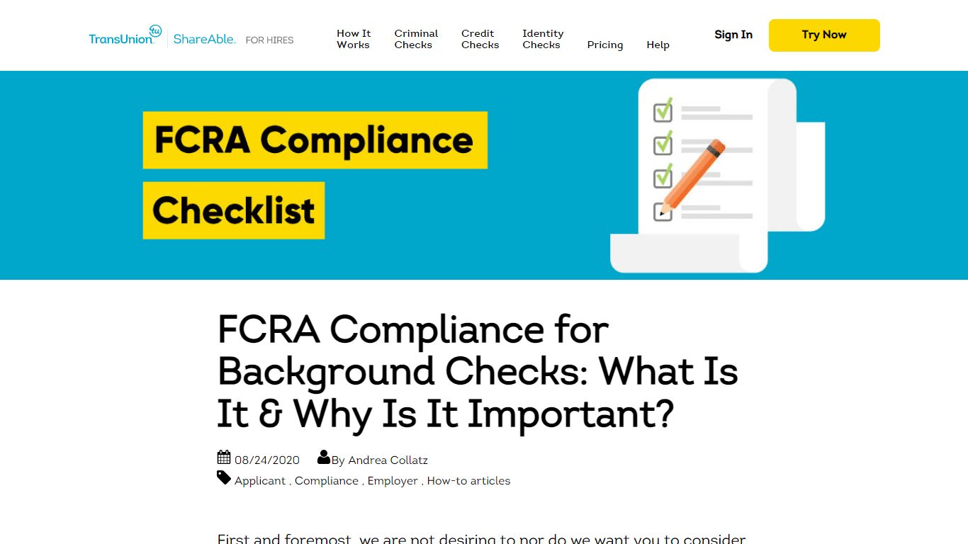 FCRA Compliance for Background Checks: What Is It & Why Is ... - ShareAble